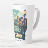 Custom Text Boston Massachusetts Milchtasse (Rechte Ecke)