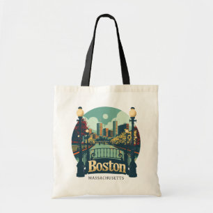 Custom Text Boston Massachusetts Tragetasche