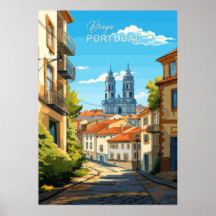 Custom Text Braga Portugal Poster