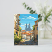 Custom Text Braga Portugal Postkarte (Stehend Vorderseite)