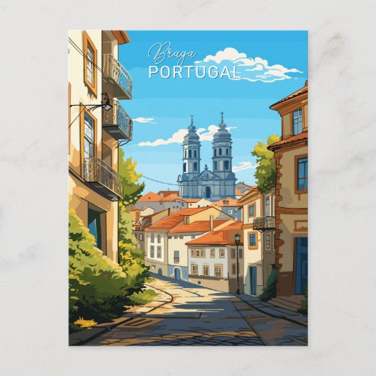 Custom Text Braga Portugal Postkarte (Vorderseite)