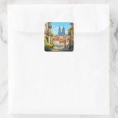 Custom Text Braga Portugal Quadratischer Aufkleber (Tasche)