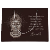 Custom text Buddha Quote Geschenktasche Große Geschenktüte (Vorderseite)