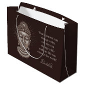 Custom text Buddha Quote Geschenktasche Große Geschenktüte (Rückseite Schrägansicht)