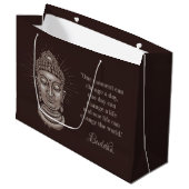 Custom text Buddha Quote Geschenktasche Große Geschenktüte (Vorderseite Schrägansicht)