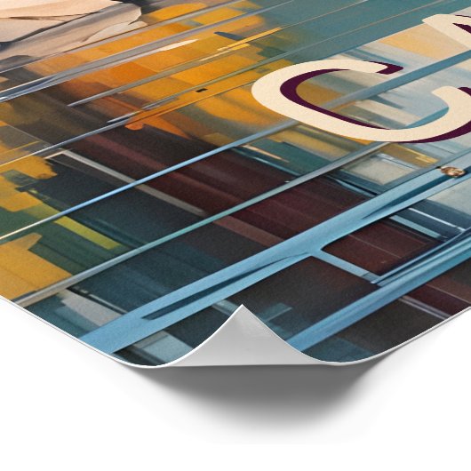 Custom Text Canada Travel Poster (Ecke)