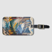 Custom Text Canada Travel Poster Gepäckanhänger (Vorderseite (Horizontal))