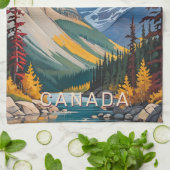 Custom Text Canada Travel Poster Geschirrtuch (Gefaltet)