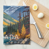 Custom Text Canada Travel Poster Geschirrtuch (Viertel Falte)