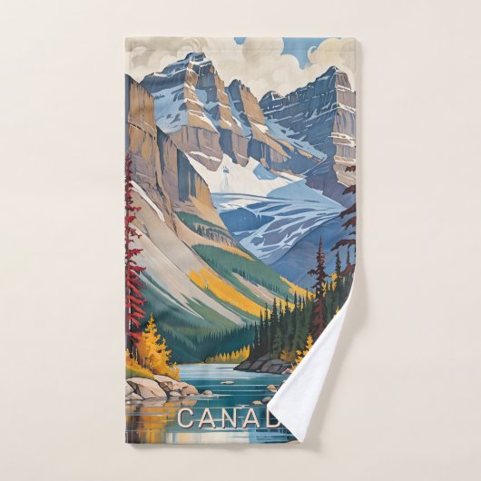 Custom Text Canada Travel Poster Handtuch (Handtuch)