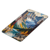 Custom Text Canada Travel Poster Magnet (Linke Seite)