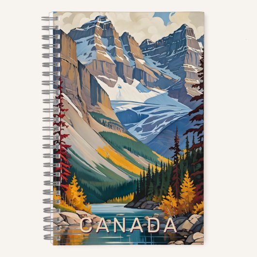 Custom Text Canada Travel Poster Notizblock (Vorderseite)