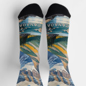 Custom Text Canada Travel Poster Socken (Oben)