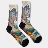 Custom Text Canada Travel Poster Socken (Rechts)