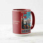 Custom Text Canada Travel Poster Tasse (VorderseiteRechts)