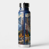 Custom Text Canada Travel Poster Trinkflasche (rechts)