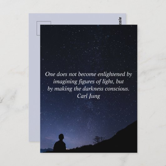 Custom Text Carl Jung Aufklärter bewusster Kosmos Postkarte (Vorne/Hinten)