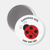 Custom Text Cartoon Ladybug Magnet (Vorderseite/Rückseite)