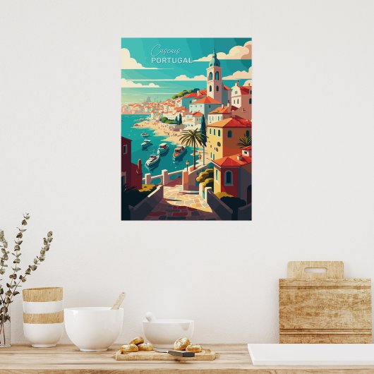 Custom Text Cascais Portugal Poster (Küche)