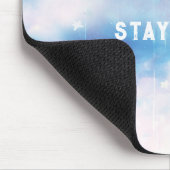 Custom Text Celestial Blue Nebel Mouse Pad Mousepad (Ecke)