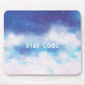 Custom Text Celestial Blue Nebel Mouse Pad Mousepad (Vorne)