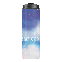 Custom Text Celestial Blue Neula Thermal Tumbler Thermosbecher