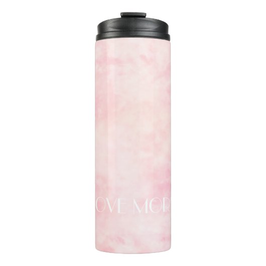 Custom Text Celestial Pink Nebula Thermal Tumbler Thermosbecher (Vorderseite)