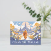 Custom Text Chiang Mai Thailand Postkarte (Stehend Vorderseite)