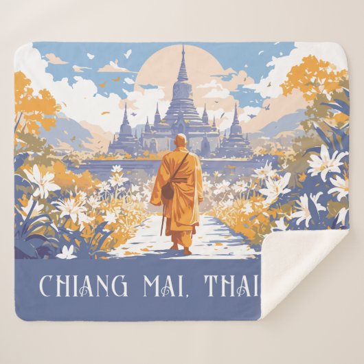 Custom Text Chiang Mai Thailand Sherpadecke (Vorderseite (Horizontal))