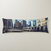 Custom Text Chicago USA Seitenschläferkissen (Rückseite)