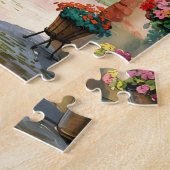 Custom Text Colmar Alsace France Watercolor Retro Puzzle (Seite)