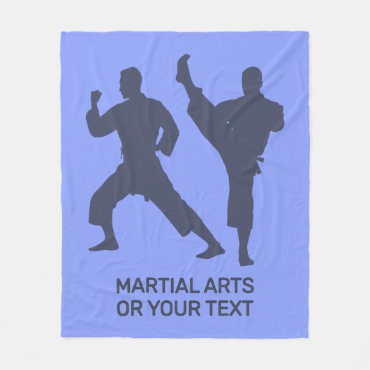 Custom Text & Color Martial Arts Fleecedecke (Vorderseite)