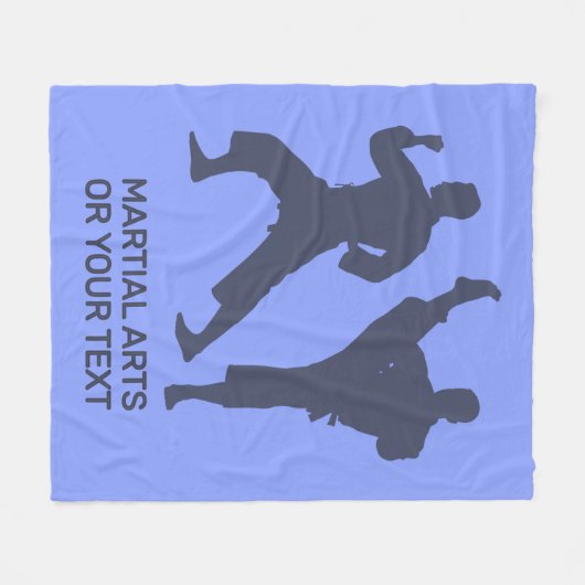 Custom Text & Color Martial Arts Fleecedecke (Vorderseite (Horizontal))