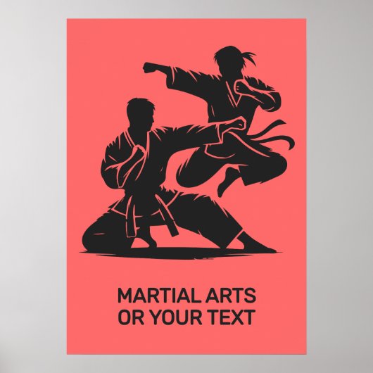 Custom Text & Color Martial Arts Poster (Vorne)