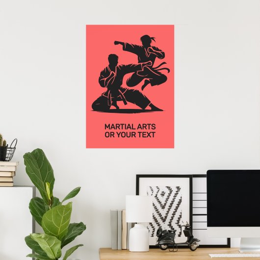 Custom Text & Color Martial Arts Poster (Heimbüro)
