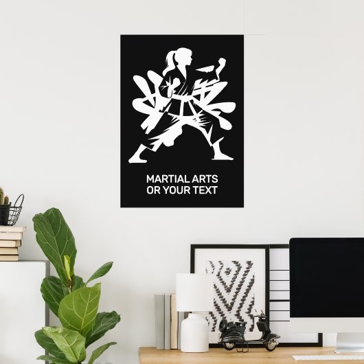 Custom Text & Color Martial Arts Poster (Heimbüro)