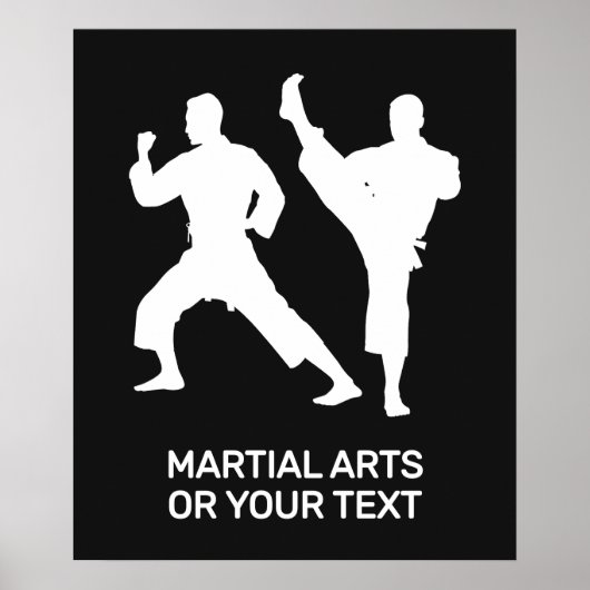 Custom Text & Color Martial Arts Poster (Vorne)