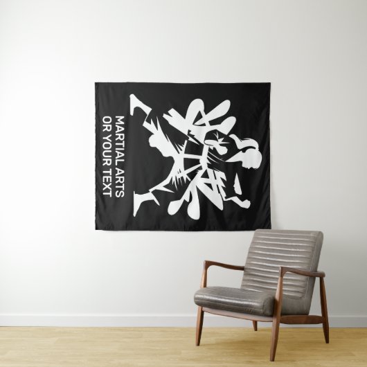 Custom Text & Color Martial Arts Wandteppich (Beispiel (Horizontal))