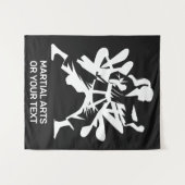 Custom Text & Color Martial Arts Wandteppich (Vorderseite (Horizontal))