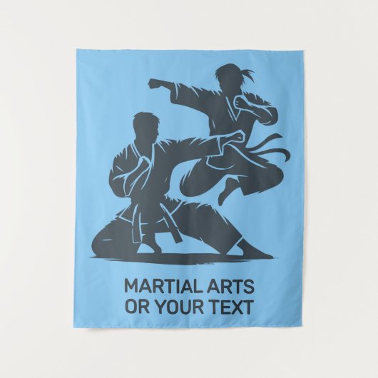 Custom Text & Color Martial Arts Wandteppich (Vorderseite)