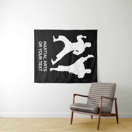 Custom Text & Color Martial Arts Wandteppich (Beispiel (Horizontal))