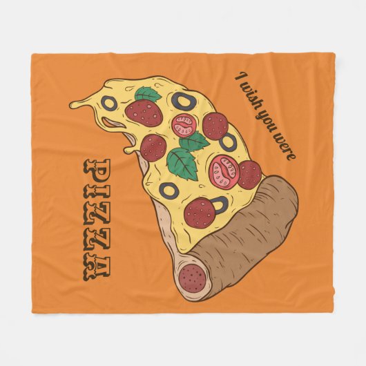 Custom Text & Color Pizza Slice Werbetücher Fleecedecke (Vorderseite (Horizontal))
