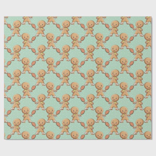 Custom text Crumbly Christmas Kundgebung Gingerbre Geschenkpapier (Flach)