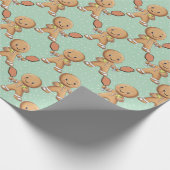 Custom text Crumbly Christmas Kundgebung Gingerbre Geschenkpapier (Ecke)
