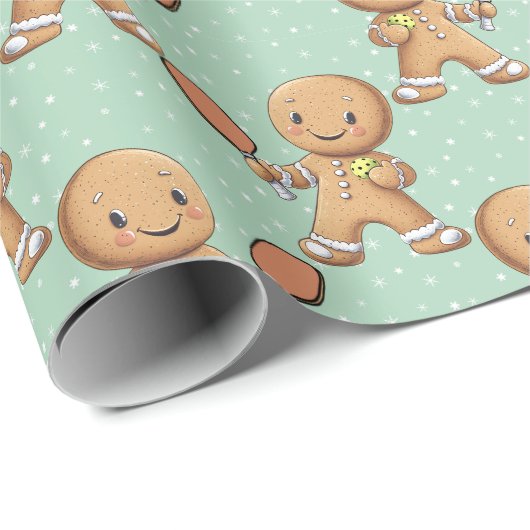 Custom text Crumbly Christmas Kundgebung Gingerbre Geschenkpapier (Rolleneckpunkt)