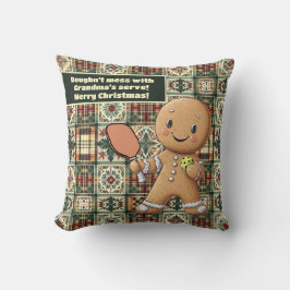 Custom text Crumbly Christmas Kundgebung Gingerbre Kissen