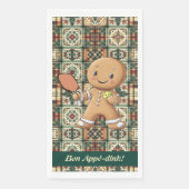 Custom text Crumbly Christmas Kundgebung Gingerbre Serviette (Vorderseite)