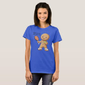 Custom text Crumbly Christmas Kundgebung Gingerbre T-Shirt (Vorne ganz)