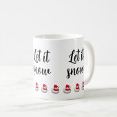 Custom Text Cute Little Snowduck | Snowman winter Kaffeetasse (VorderseiteRechts)