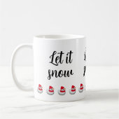 Custom Text Cute Little Snowduck | Snowman winter Kaffeetasse (Links)